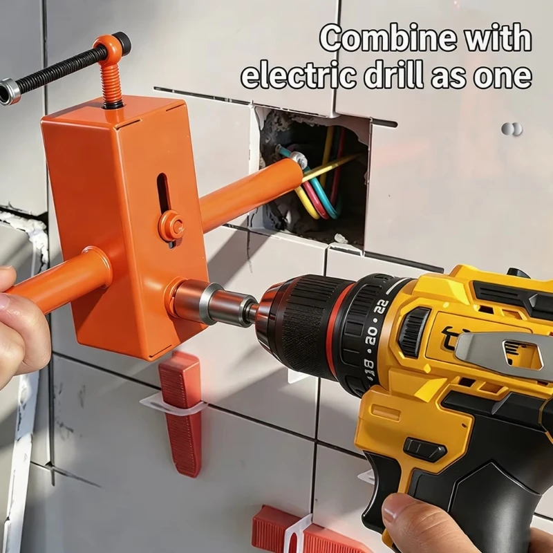 Manual Wire Pulling Tool for Electricians, Wire Channel Threading Aid with Locking Screw and Guide Rod, Metal Hand Tool for 87HA