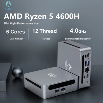 GenMachine ใหม่ AMD Ryzen 5 4600H Windows 10/11 MINI PC DDR4 95W WIFI6 RTL8852, BT5.2 เดสก์ท็อปคอมพิวเตอร์ R5 4600H mini pc