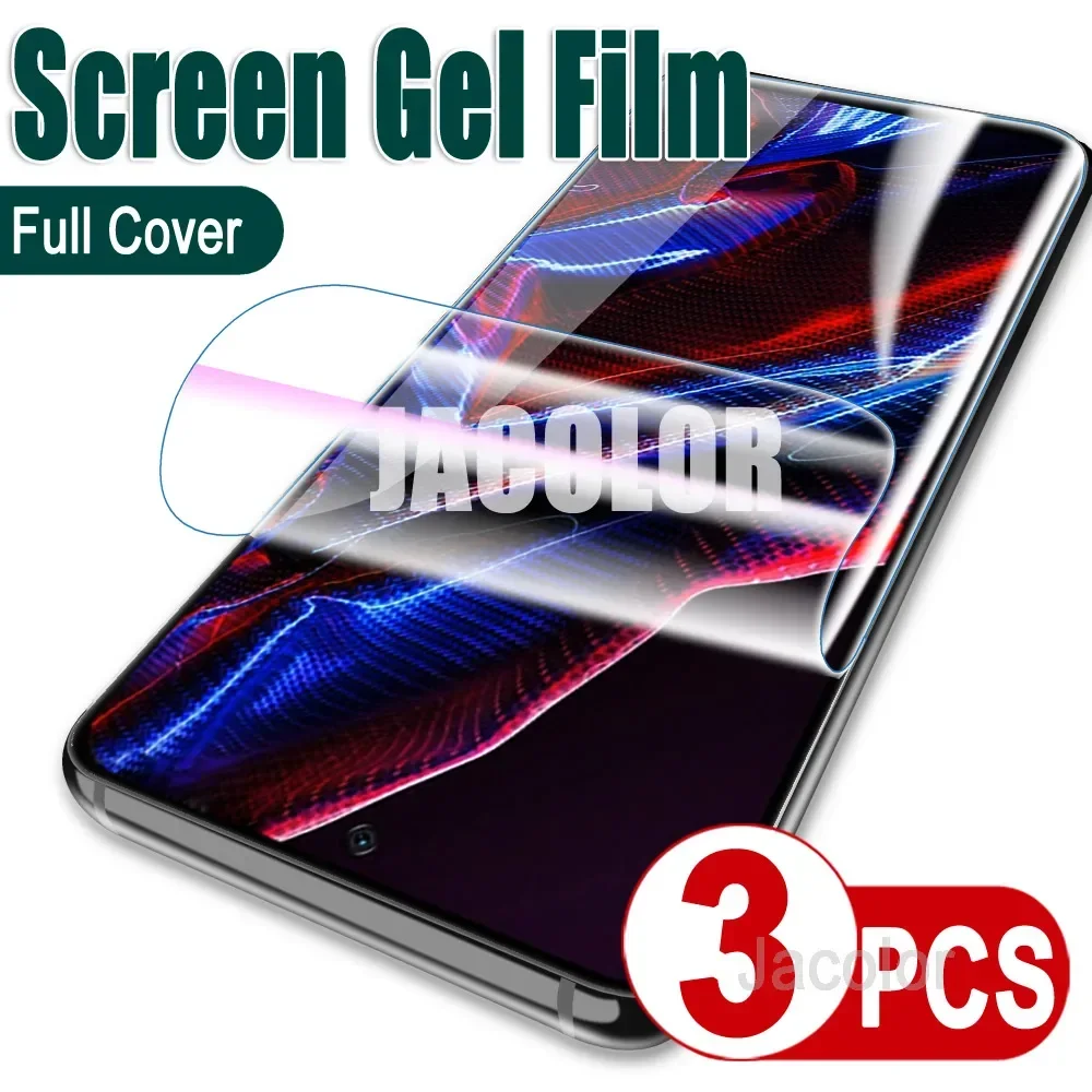 

3PCS Soft Hydrogel Screen Protector For Xiaomi Poco X5 X4 X3 Pro 5G GT NFC C40 X 5 4Pro 3NFC 5Pro Protection Film Water Gel 600D