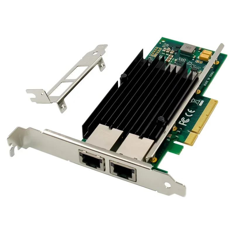 

2-портовый PCIE X8 10000M PCIe 10 Gigabit Ethernet, двухпортовый чип сетевой карты RJ45 Lan, сетевые карты Intel X540 10 Гбит/с, сетевые сетевые карты Pci-e Ethernet-сервера