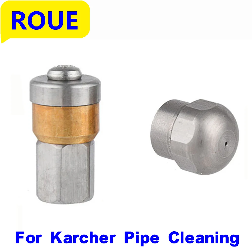 

ROUEHigh Pressure Pipe Drain Sewer Cleaning Dredging Nozzle Cleaning Nozzle For karcher adapter accessories Drain Cleaner Ferret