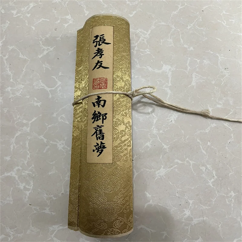 

China Old long Scroll Watercolor painting and Calligraphy , Zhang Xiaoyou's Nanxiang Old Dream Painting collectibles