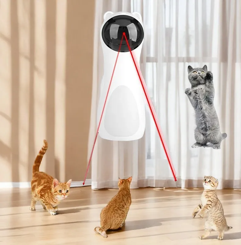 

Automatic Cat Toys Smart Interactive Teasing Laser Funny LED Laser Rotating Pet Electronics Cat Toy USB Charge Cat Accessories