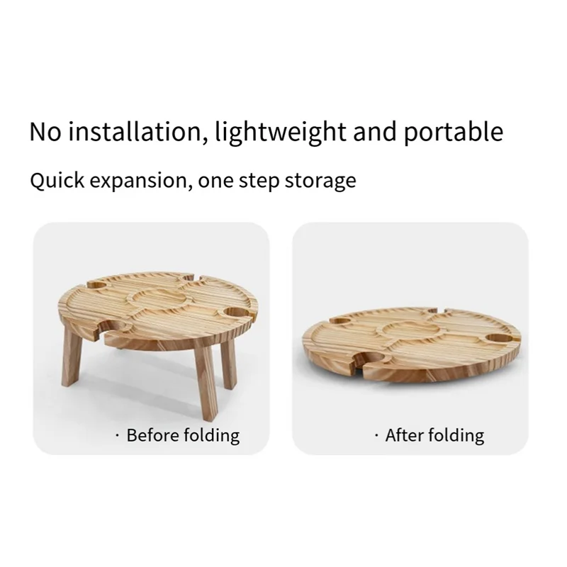 

A69e деревянный уличный складной стол для пикника, портативная стойка для бокалов для вина 2 в 1, складной стол, стойка для бокалов для вина, поднос для пикника