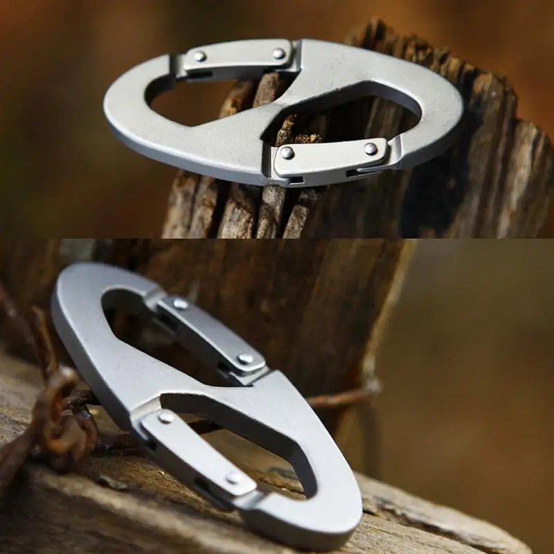 8 Shape Carabiner Stainless Steel Multi Function Multi Tool Locking Carabiners Climbing EDC Keychain Key