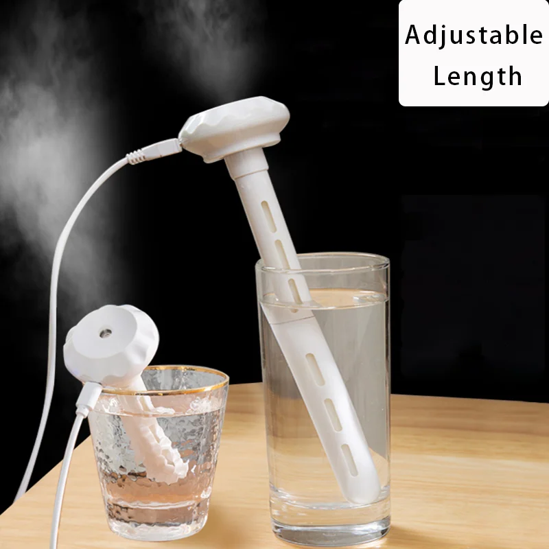 Mini humidificador de aire ultrasónico USB, lámpara LED, difusor de aceite esencial USB, purificador de Aroma para coche, fabricante de niebla de aniones con luz romántica