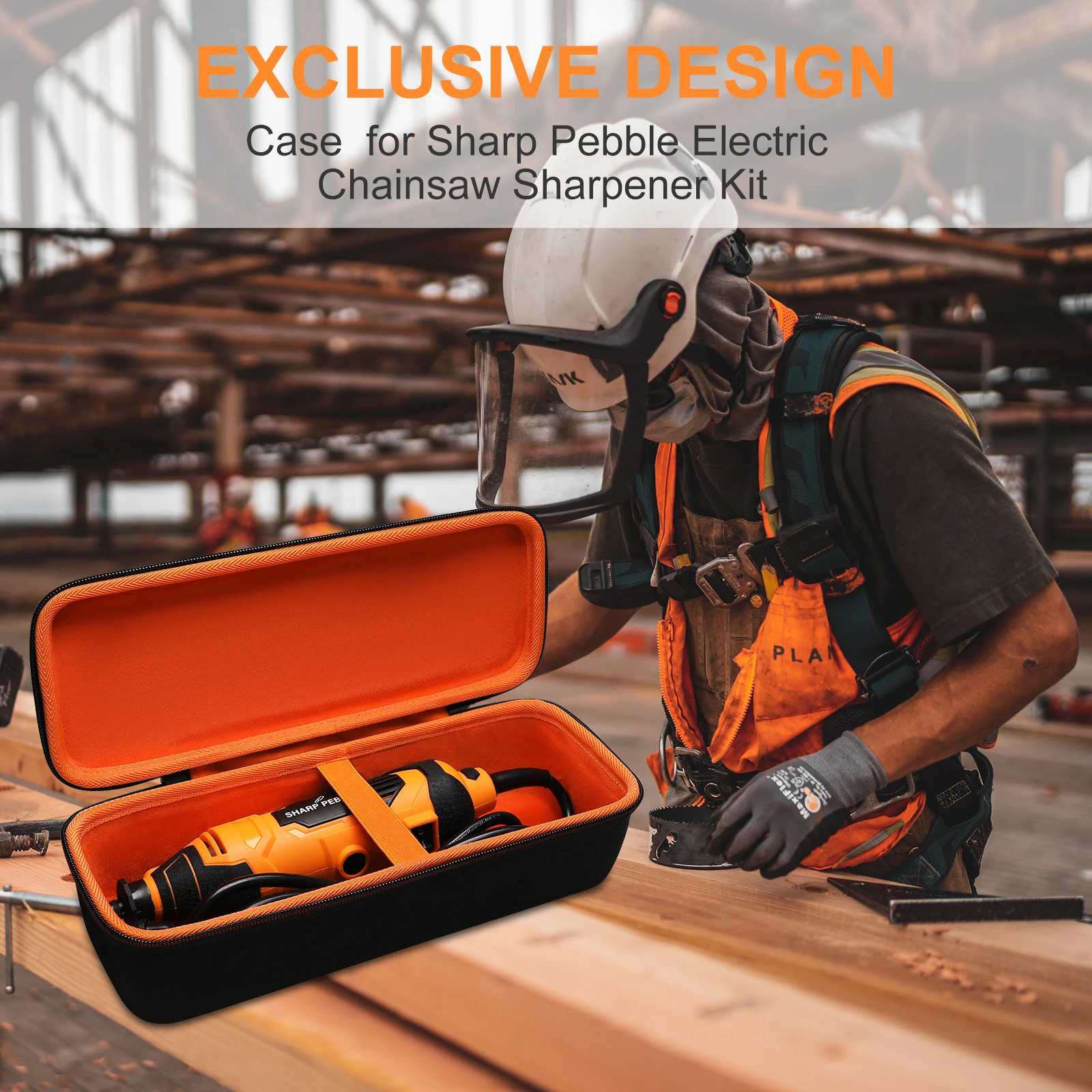 LTGEM Chainsaw Sharpener Case for Sharp Pebble Electric Chainsaw Sharpener Kit Storage Carrying Bag