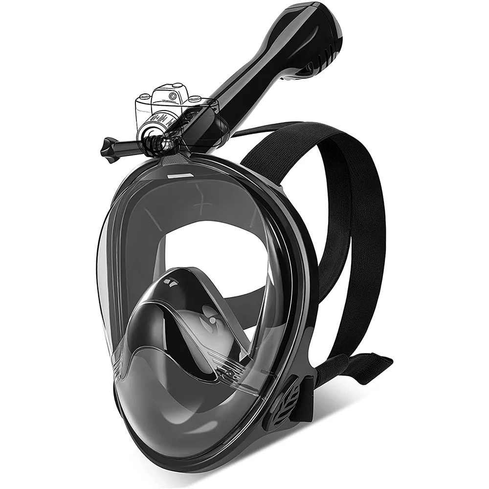 

Высококачественная водонепроницаемая полнолицевая маска для взрослых с широким углом обзора, заводская цена, новый дизайн