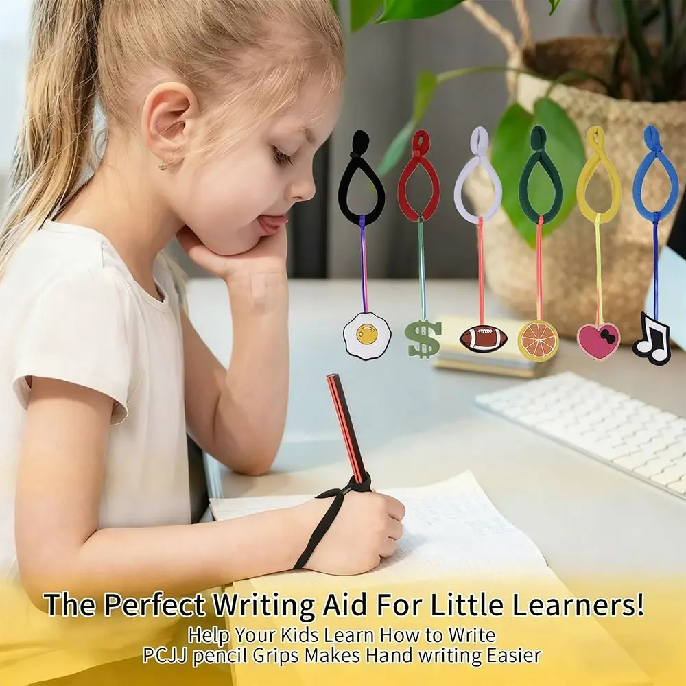 

6 шт., эргономичные ручки для карандашей, портативные мультяшные формы, корректор для обучения письму, мягкий помощник почерку для рукописного ввода