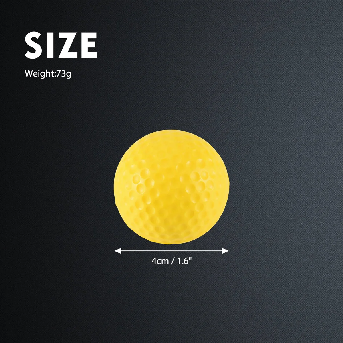 10 шт. желтый мягкий эластичный мяч для гольфа из искусственной кожи в помещении
