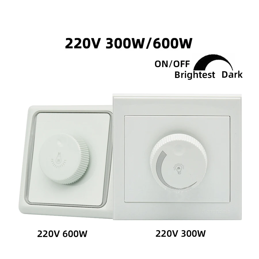 

AC 220V 110V 300W 500W 600W High Voltage Dimmer ON/OFF Switch Brightness Controller For Single Color Controller