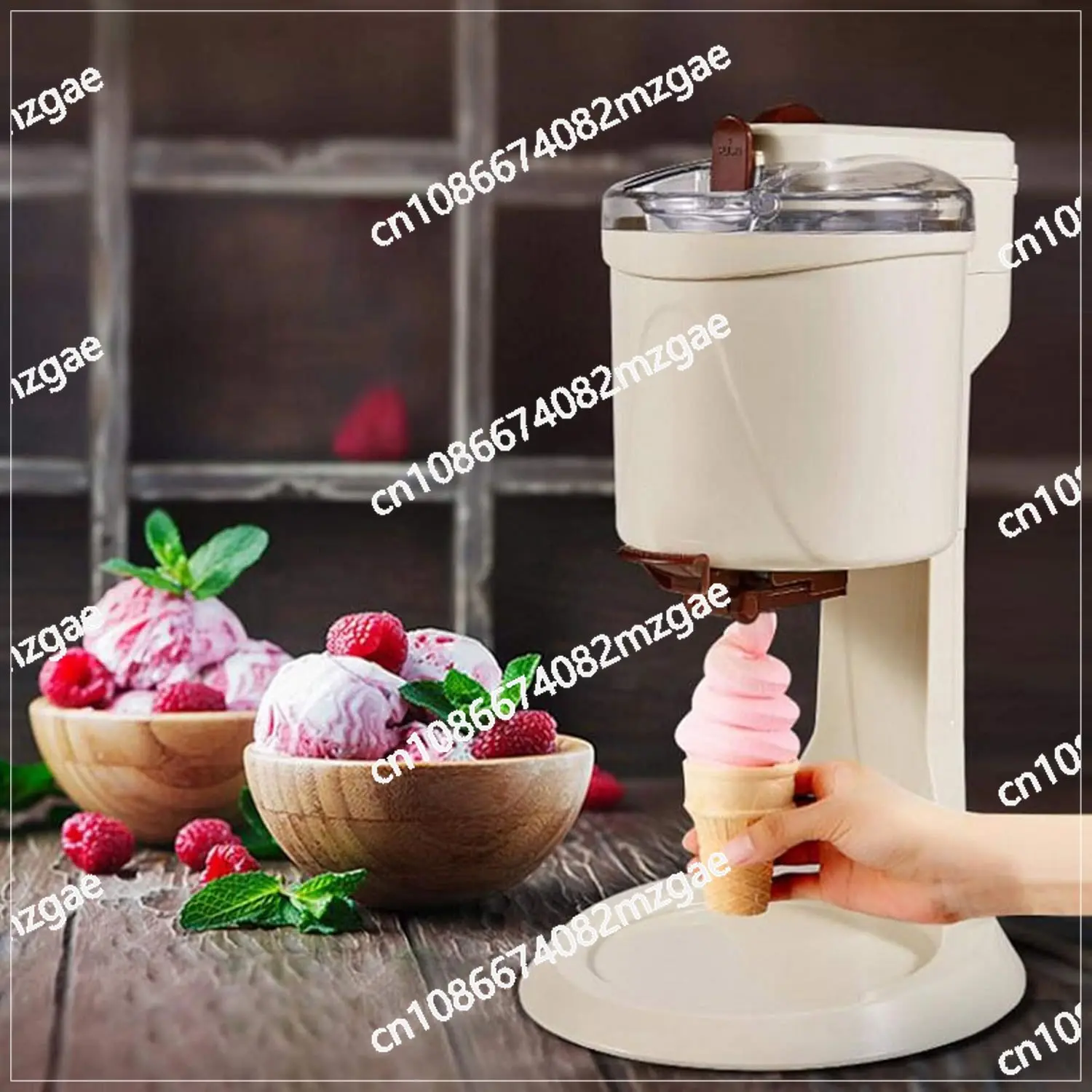 1.0 Liter Blue Portable Soft Ice Cream Machine Birthday Easy To Operate Ice Cream Machine Mini Ice Cream Machine