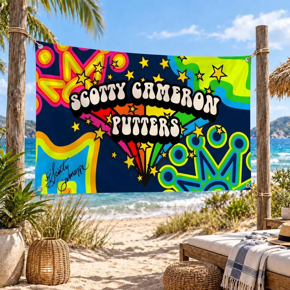 Scotty Cameron Golf Logo Luxury Flags Durable Tapestry Skin-friendly For Outdoor Party Home Living Room Bar Bedroom Decoration