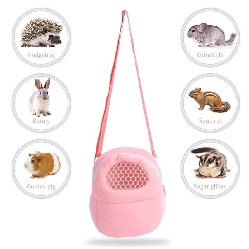 Small Pet Carrier Rabbit Cage Hamster Chinchilla Travel Warm Bags Cages Guinea Pig Carry Pouch Bag Breathable Guinea Pig Cage