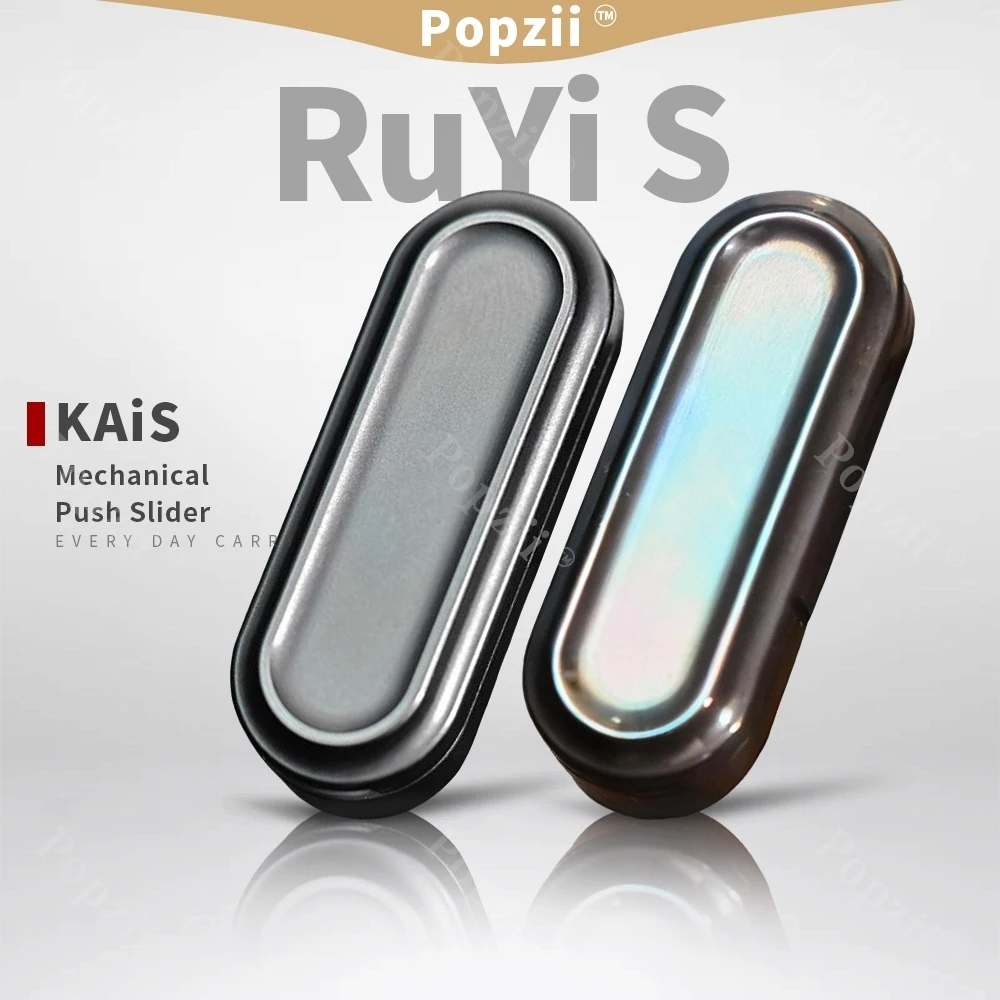 

KAiS EDC RuYi S Mechanical Push Slider Metal Fidgeting toys Mechanical Multi Orbit Push Slider Cool Gadget Anxiety Toys