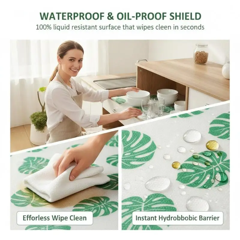 Anti-slip Refrigerator Drawer Mats Easy Clean Non-sticky Oil Dust Resistant Liners for Kitchen Pantry Cupboard Storage
