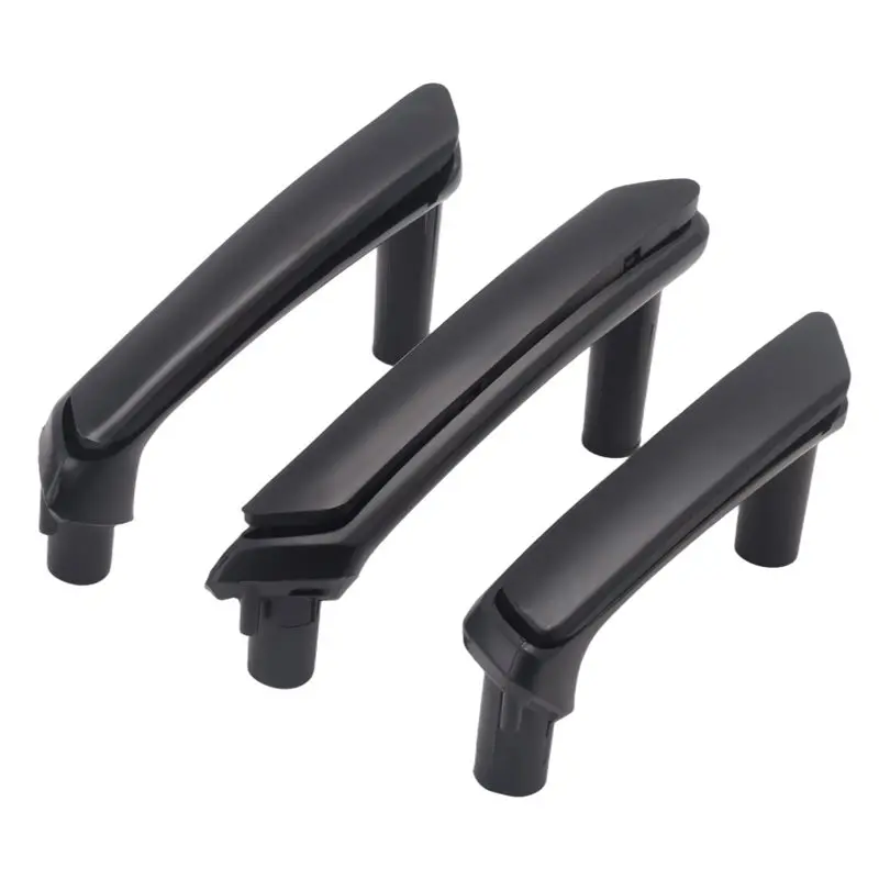 AB61-Black Interior Door Pull Grab Handle+Trim Cover Kit For -Passat B5.5 1998-2005