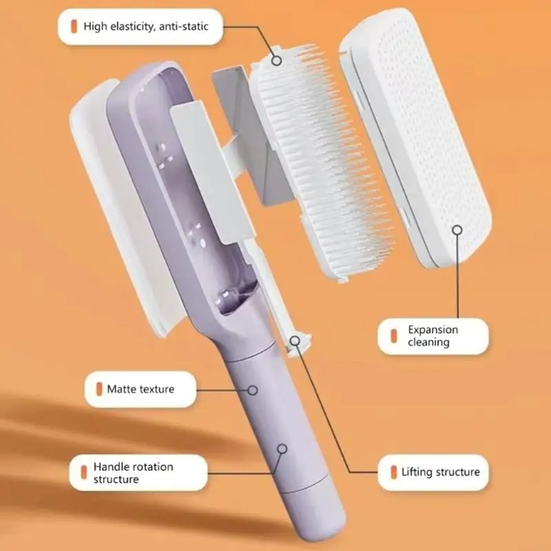 Rotating Telescopic Massage Comb Gasbag Hair Brush Styling Comb Women's Home Anti-Static Hair Care Tool A2UB