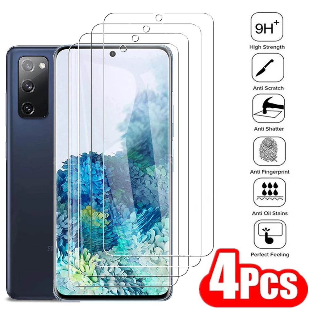 For Samsung Galaxy A54 A34 A24 A14 A73 S21FE 5G A55 A35 A25 A15 S20FE 5G,HD Tempered Glass 2/4Pcs 9H Screen Protector