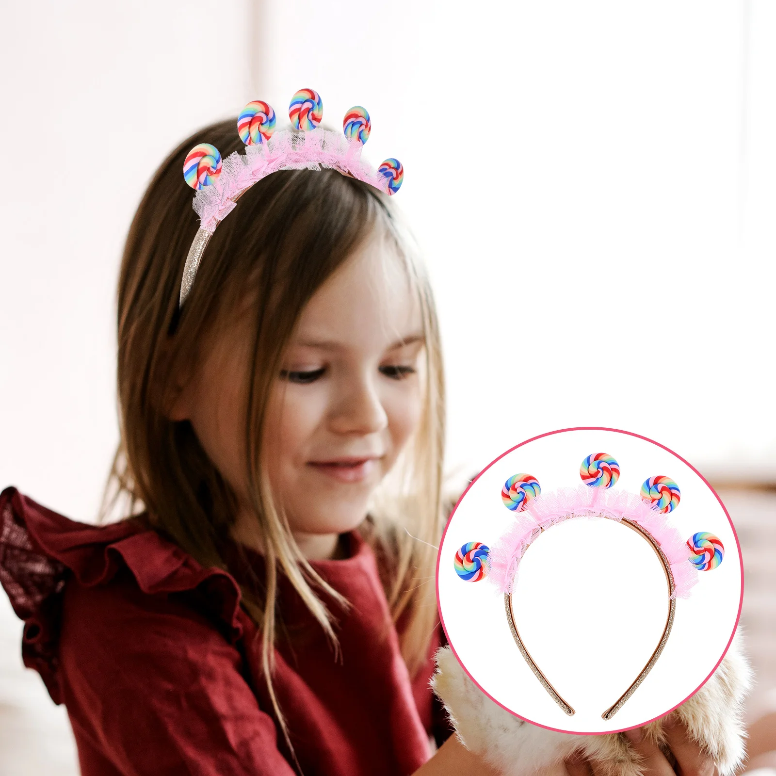 

Sweet Headband Child Lollipops Girls Lollypop Headpuece Plastic Adorable Headdress