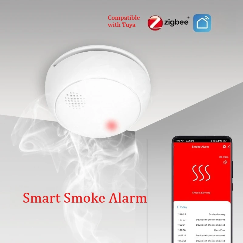 

Умный детектор дыма ZigBee, пожарный датчик, система безопасности для дома и кухни
