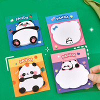 1 Piece Lytwtw's Cartoon Adhesive Cute Kawaii Panda Notes Notepad Memo Pad Office School Supplies Stationery Sticker
