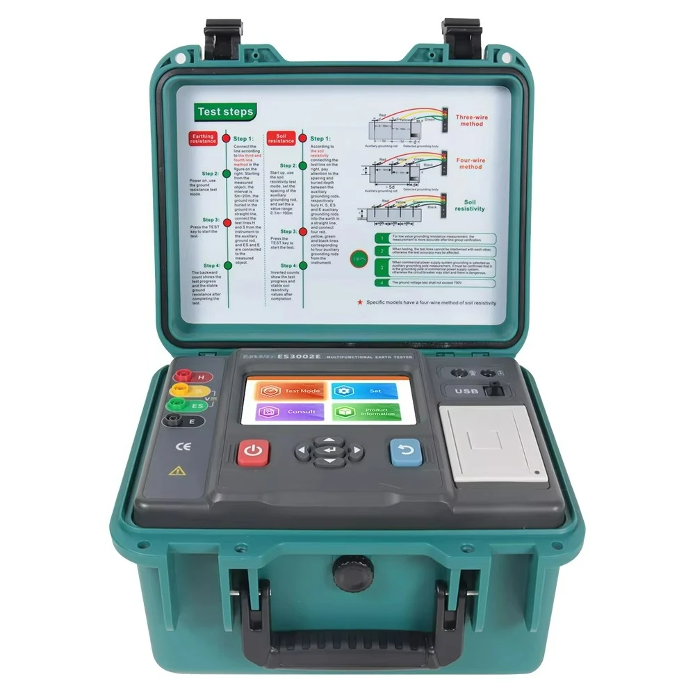 

ES3002E Digital Multimeter Double Clamp Grounding Resistance Tester Grounding Resistance Tester