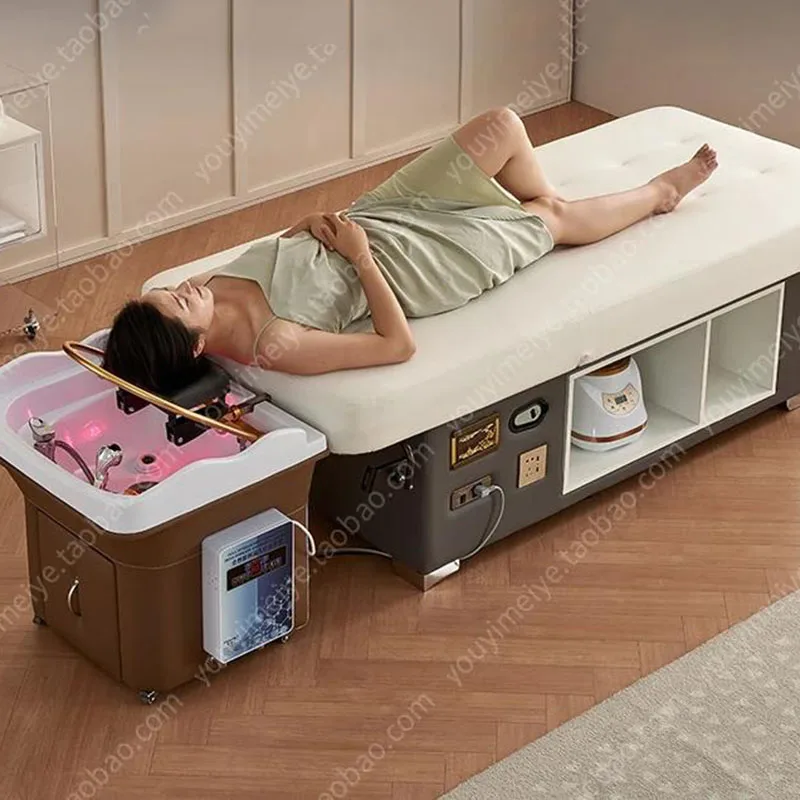 

Equipment Shaving Shampoo Bed Therapy Center with Sink Shampoo Chair Hair Stylist Chinese Spa Headspace Cadeira Unique Furniture