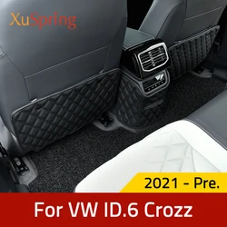 Car Rear Seat Anti-kick Mat Pad Cover Case Cushion Sticker For VW Volkswagen ID.6 ID6 CROZZ 2021 2022 2023 Car-styling 3pcs/set