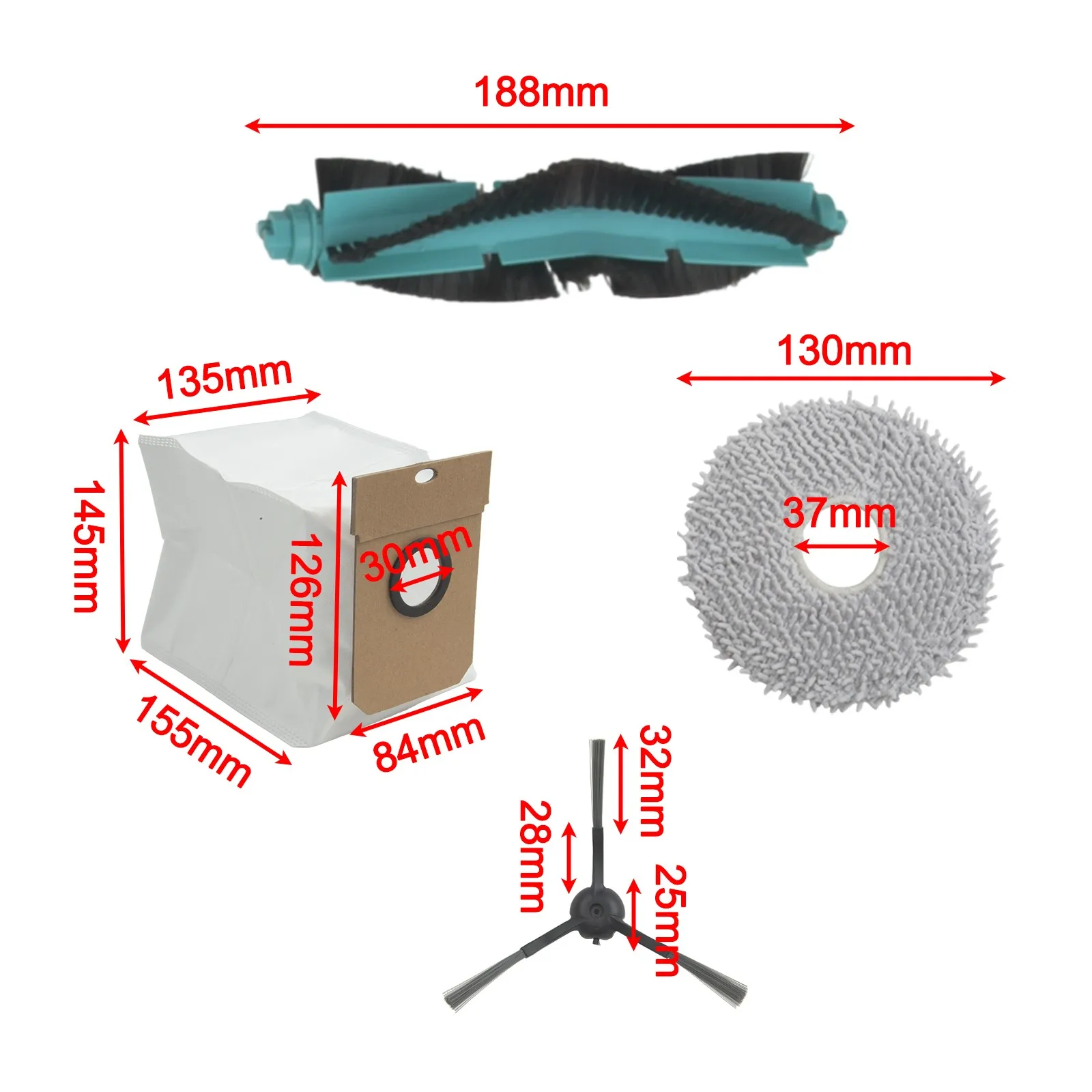 Dust Bag Kit Replacement Brush Set Home Cleaning Solutions No Size Specification Filter Easy Installation Parts