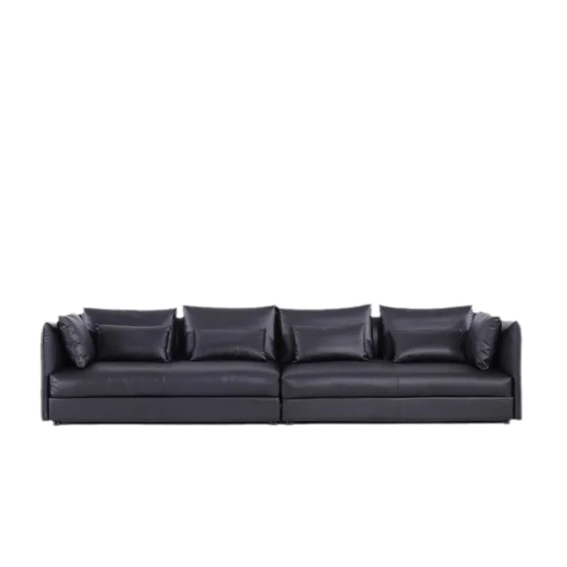 

Minimalist designer light luxury style jungle sofa in-line corner large flat living room sofa