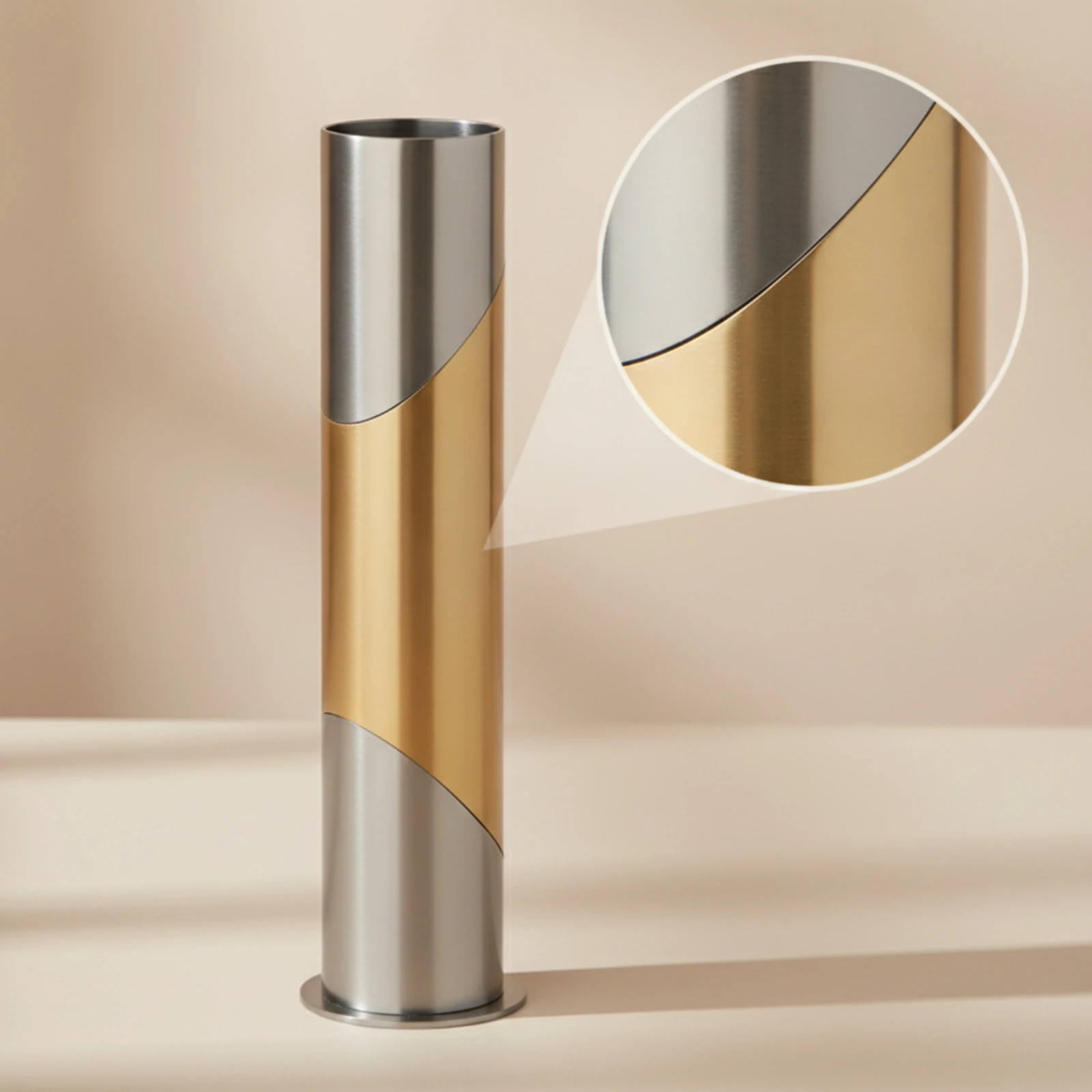 Cylindrical Vase Decorative Tabletop Vase Flower Holder Minimalist Decor Elegant for Homeowners, Living Room, Entryway
