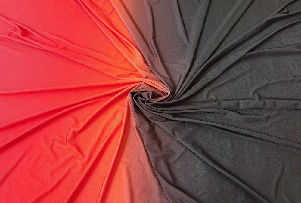 1 Meter x 1,5 Meter Graduell verlaufender Ombre-Strickstoff aus Spandex für Trainingskleidung und lateinamerikanische Tanzbekleidung – Detail 23