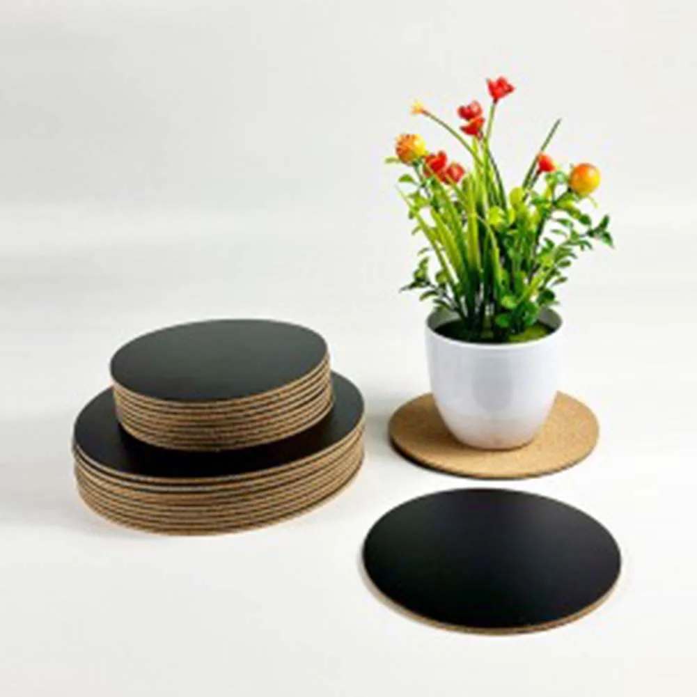 10 Piece Saucer Collection for Plants Built with Cork and PP Materials Plus Rubber Backing for Indoor Environments