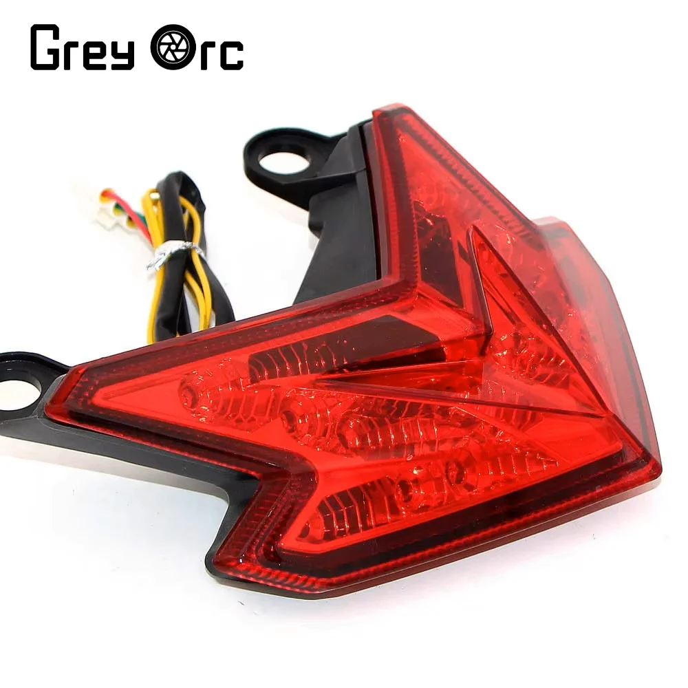 مصباح ليد خلفي لكاواساكي Z125 Z800 ZX6R النينجا الضوء الخلفي LED تشغيل أضواء الفرامل Z125 برو مصباح إشارة دراجة نارية الملحقات #3