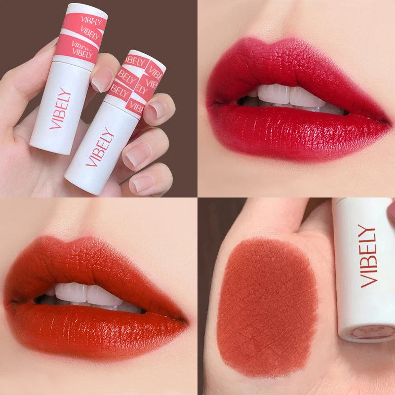 

6 Colors Soft Velvet Lip Glaze Waterproof Sweat-proof Matte Lipstick Air Mist Longlasting Non-stick Cup Natural Lip Gloss Makeup