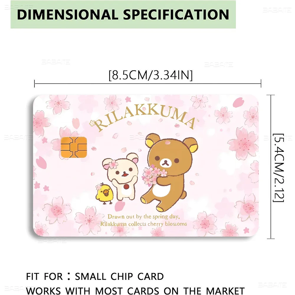 R-rilakkuma Cartoon Anime Cartoon Sticker Film Skin For Credit Card Debit Bank Bus Card