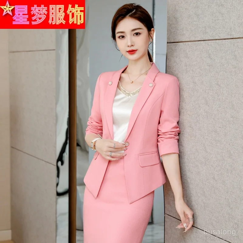 2023 Spring and Autumn Purple Suit Women\'s Elegant Formal Clothes Business Office Business Wear Overalls Temperament Casual Wear