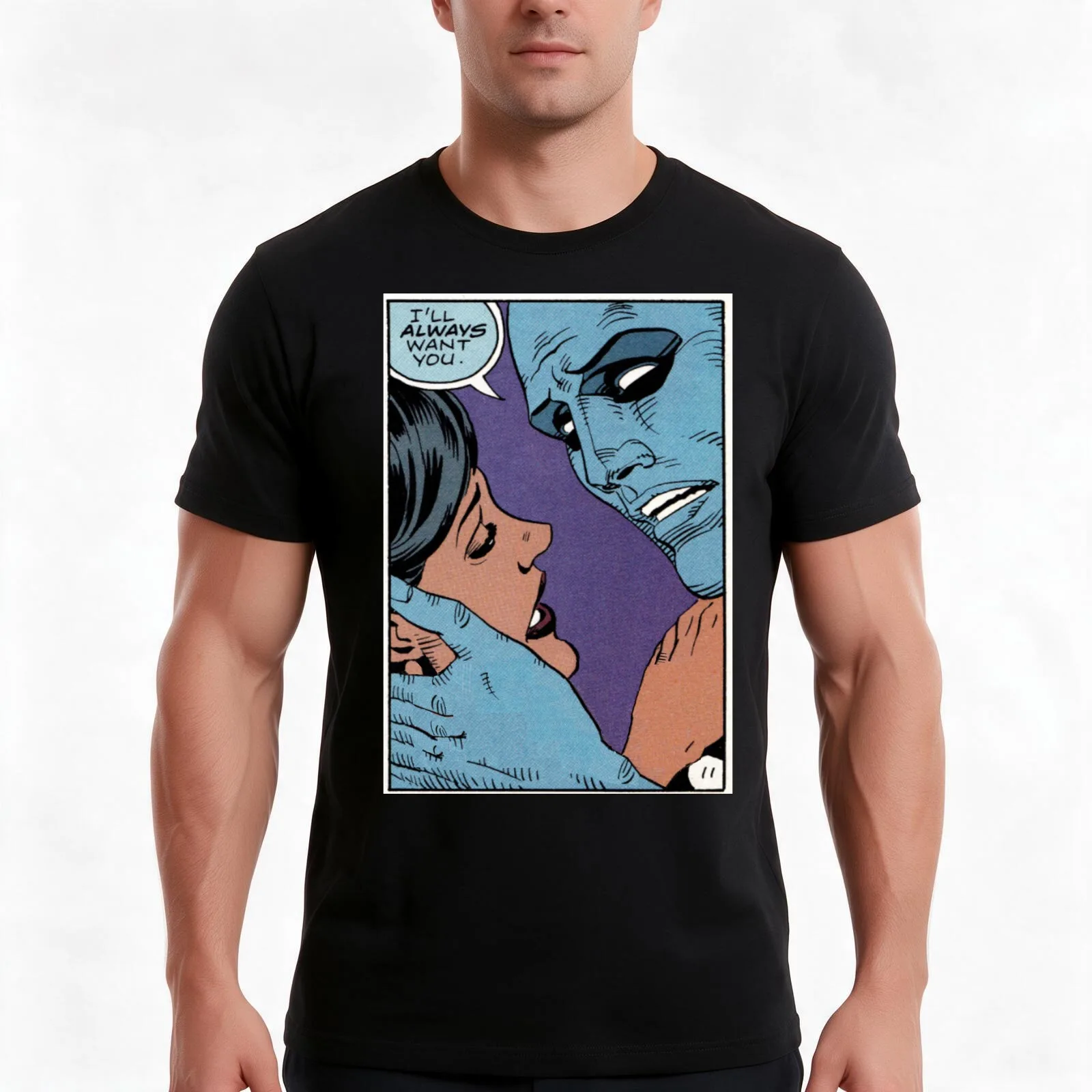 Silk Spectre and Dr Manhattan (I'll Always Love You) T-Shirt, Summer Casual Cotton Tee, Oversized Streetwear Tops, 100% Cotton