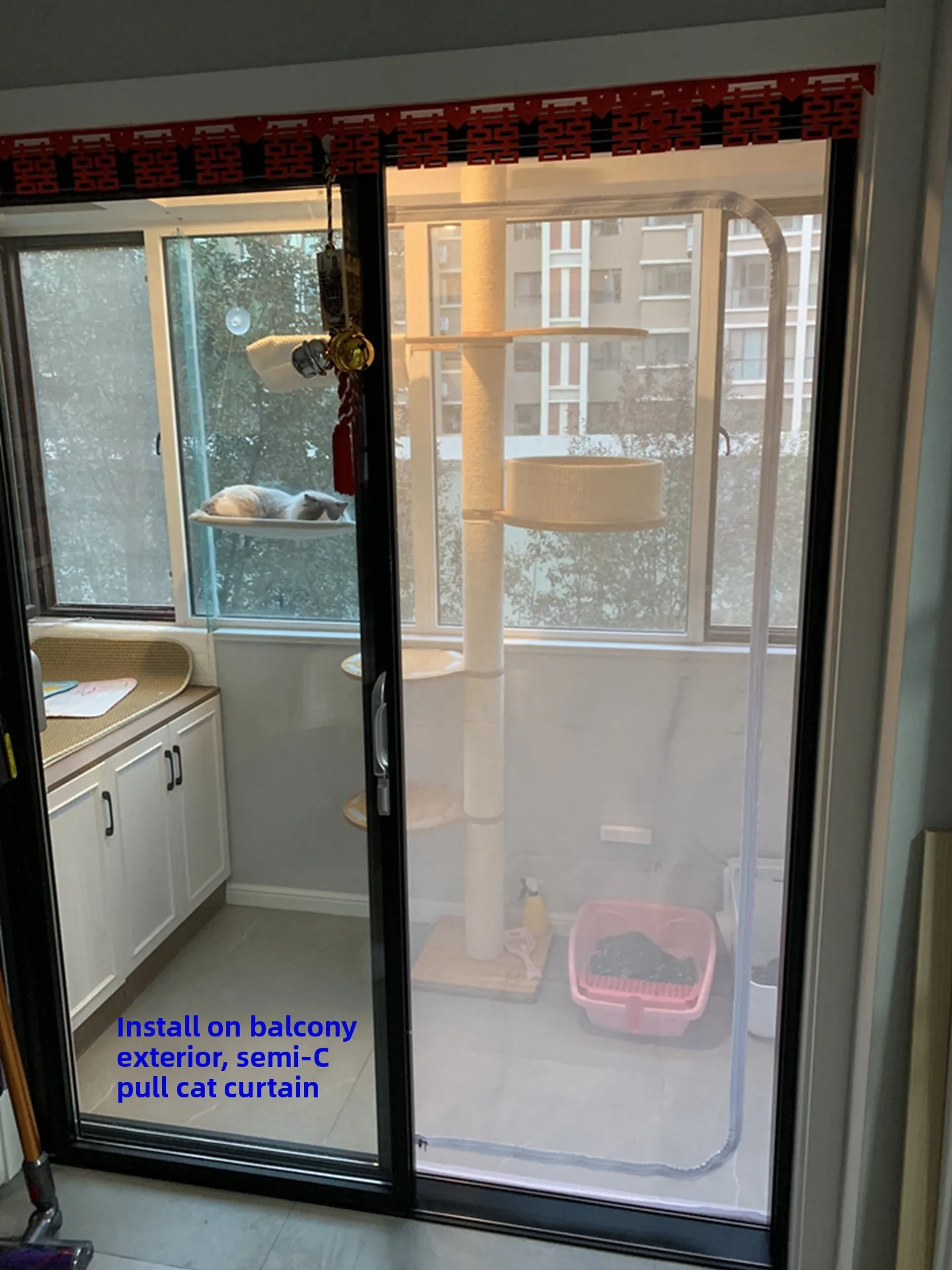 

-Proof Zippered Sliding Door Curtain Stiy Window Screen Door Barrier Curtain Environmental Protection No Toxici And Odor