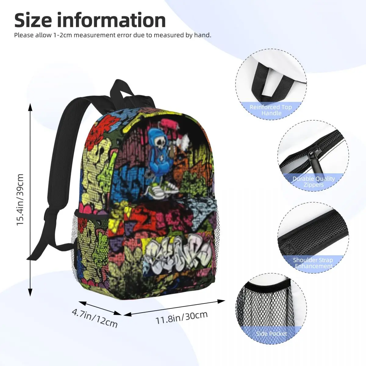 Plecak z nadrukiem Lekki, swobodny tornister dla dzieci Plecak młodzieżowy Anime Cartoon Schoolbag 15 cali