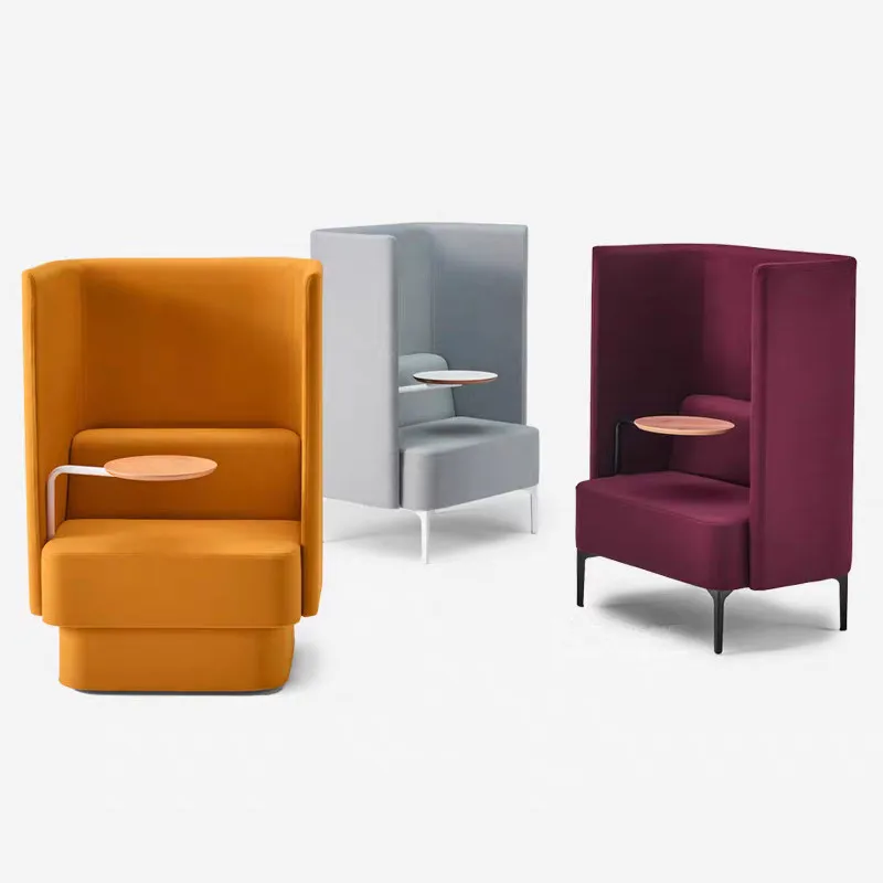 

High backrest single leisure chair office workstation reception negotiation designer privacy sofa hotel enclosure semi-enclosed