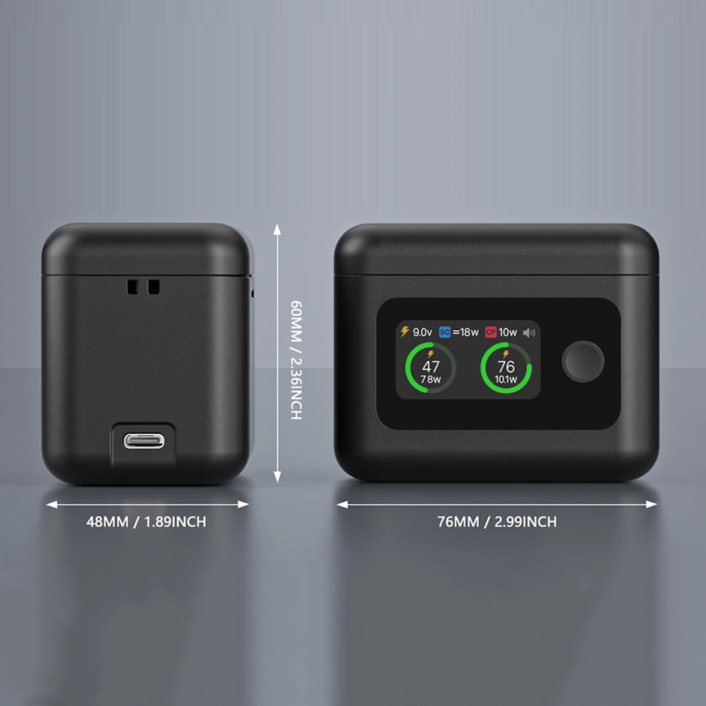 For Insta360 X5 Battery Charger Case USB-C Rechargeable Fast Charging Case LCD Display Battery Charger Storage Box Battery Parts