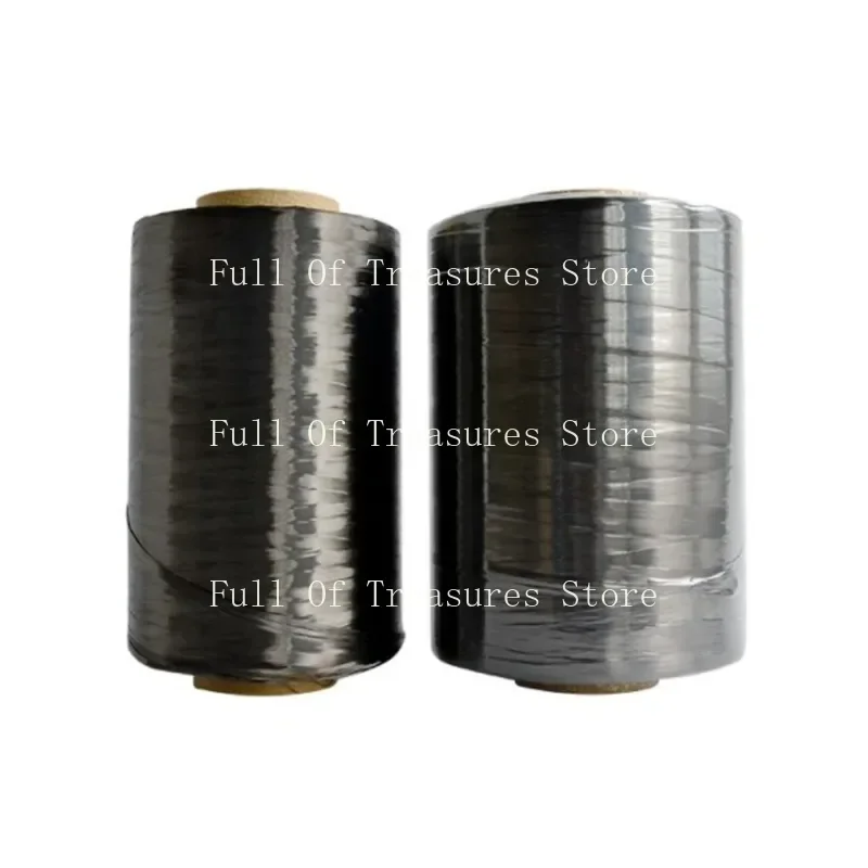 High Modulus 1k/3K/6K/12K/24K Carbon Fiber Roving Yarn Filament Conductive Heating Filament 3800Mpa 10m