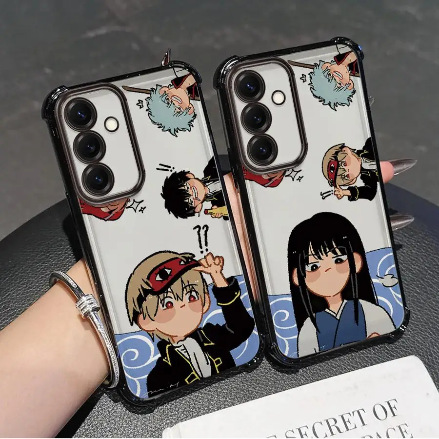 أنيمي جين تاما حافظة لهاتف سامسونج جالاكسي A35 A36 A24 A15 A13 A16 A21s A25 A33 A26 A52 A17 غطاء ناعم