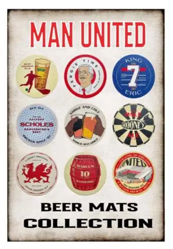 Metal Signs Man utd beer mat collection football mancave bar pub Vintage Retro