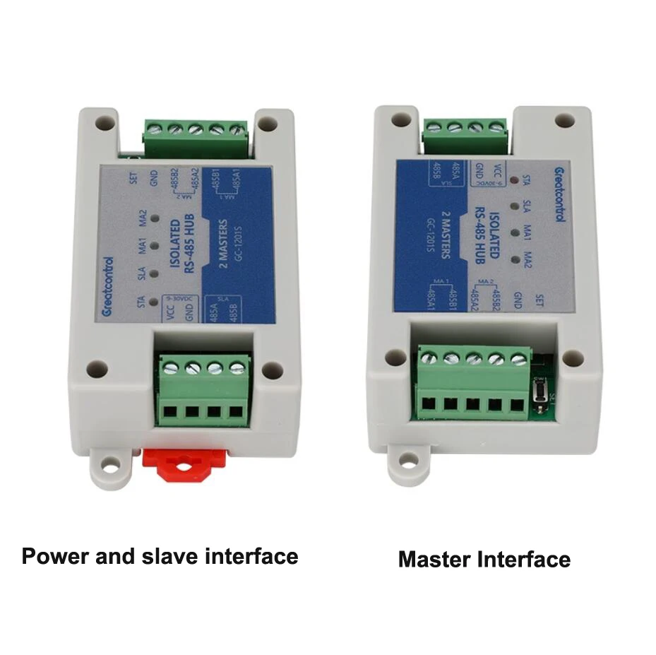 Dois mestre e escravo múltiplo RS485 repetidor, cache isolamento optoeletrônico, Modbus Dual Hub