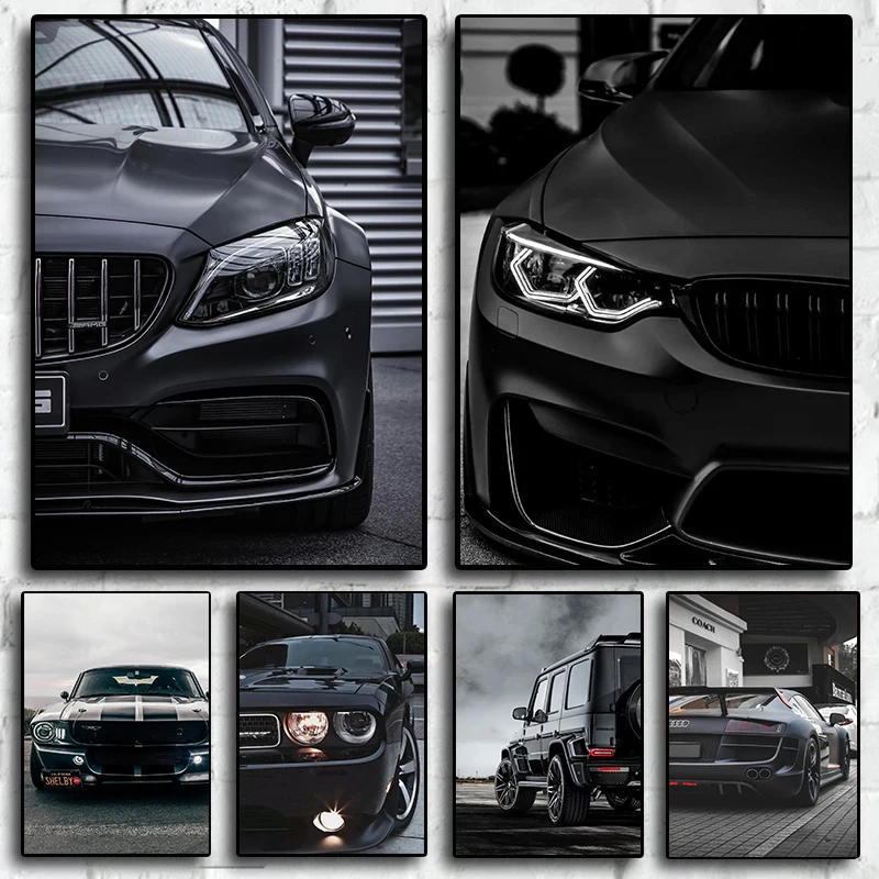 Póster e impresiones de coche de lujo deportivo de estilo Industrial de fama mundial, pintura en lienzo, imágenes artísticas de pared, habitación, oficina, decoración del hogar