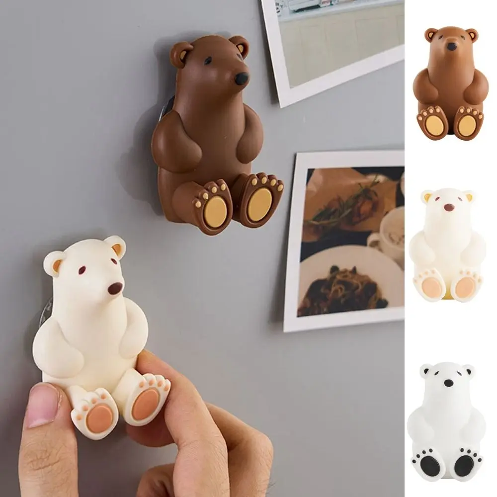 Super Adorable Polar Bear Toothbrush Holder Wall Mounted Suction Cup Racks Creative Perforation-free Bathroom Accessories