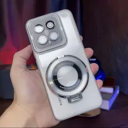 For Xiaomi Mi 14 13 12 11 Pro Case Soft With Ring Stand Magnetic Protective Back Cover Case For Xiaomi Mi 13T 12T 11T Pro Shell